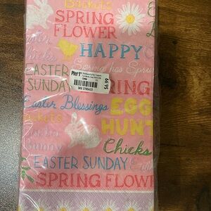 Pier 1 Pink and Yellow Easter Bunny Rabbit Napkins